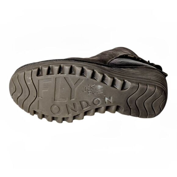 FLY LONDON Yama Brown Suede Wedge Boot Size 39 - Picture 9 of 9